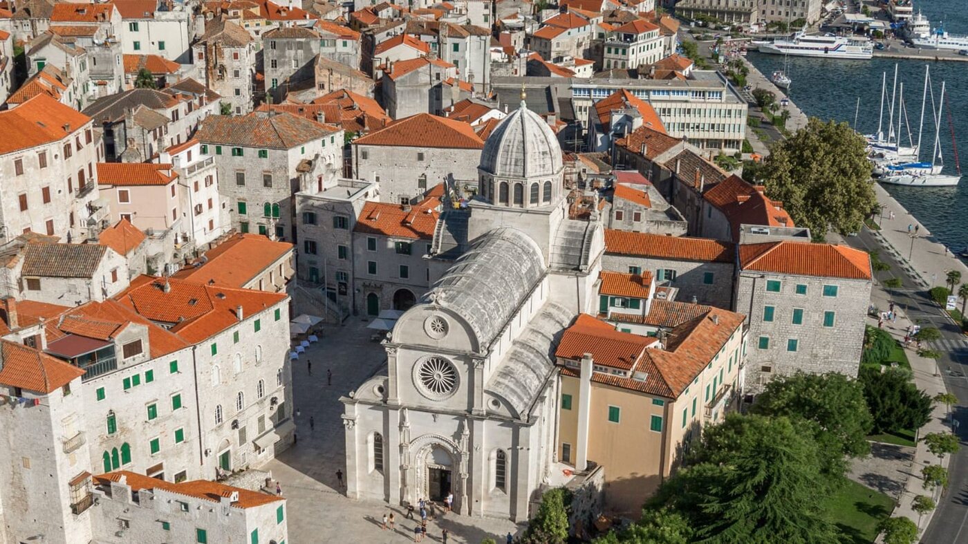 Historic Šibenik old town and cathedral